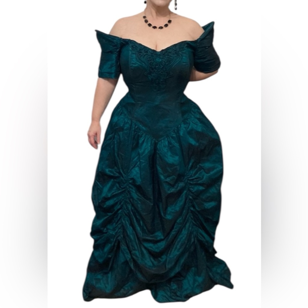 Alfred Angelo Custom OOAK LUXE Deep Teal Gown Ballgown 16 18 20